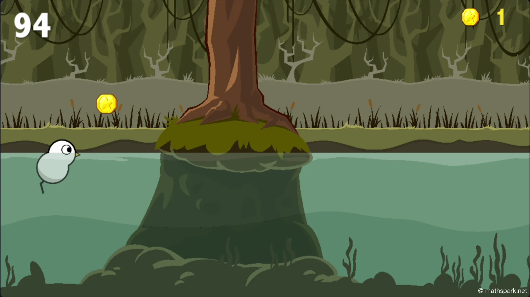 An animated sequence from Duck Life 4 showing the core gameplay loop: a duck is shown training in swimming, flying, and climbing mini-games, followed by a high-speed race against other ducks.