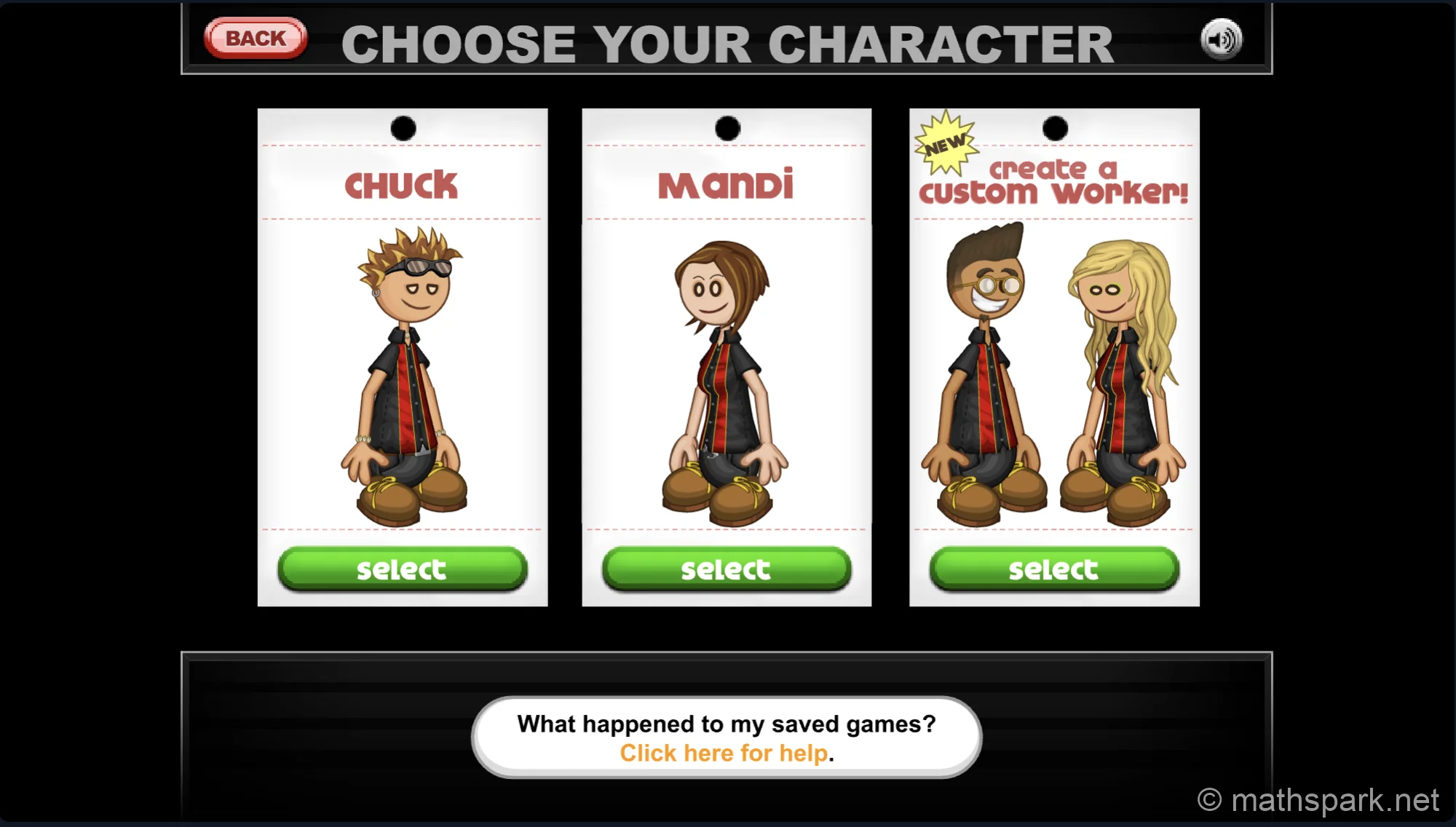 Character Selection Screen