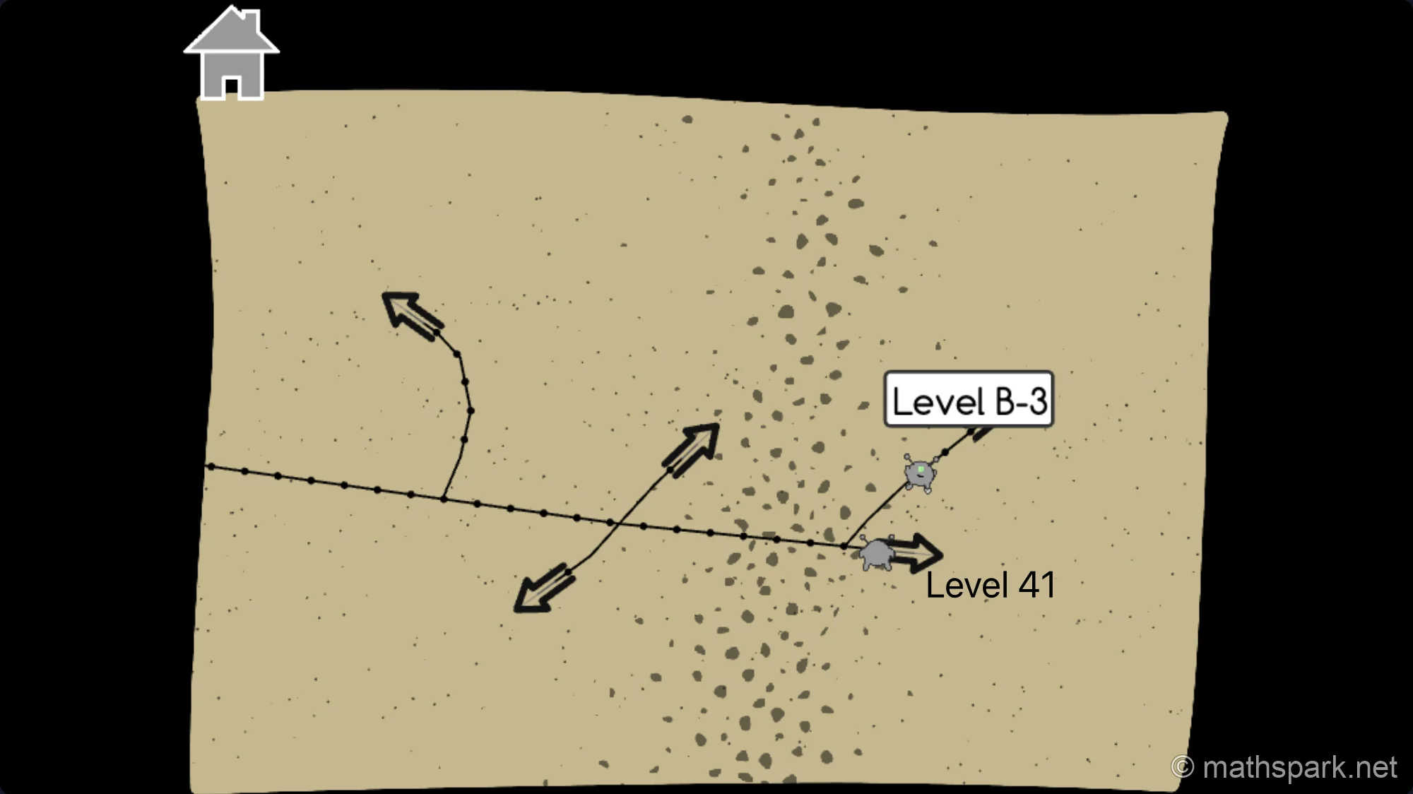 Screenshot of the Galaxy Map in Run 3's Explore Mode, showing the interconnected web of levels and player progression through different planets.