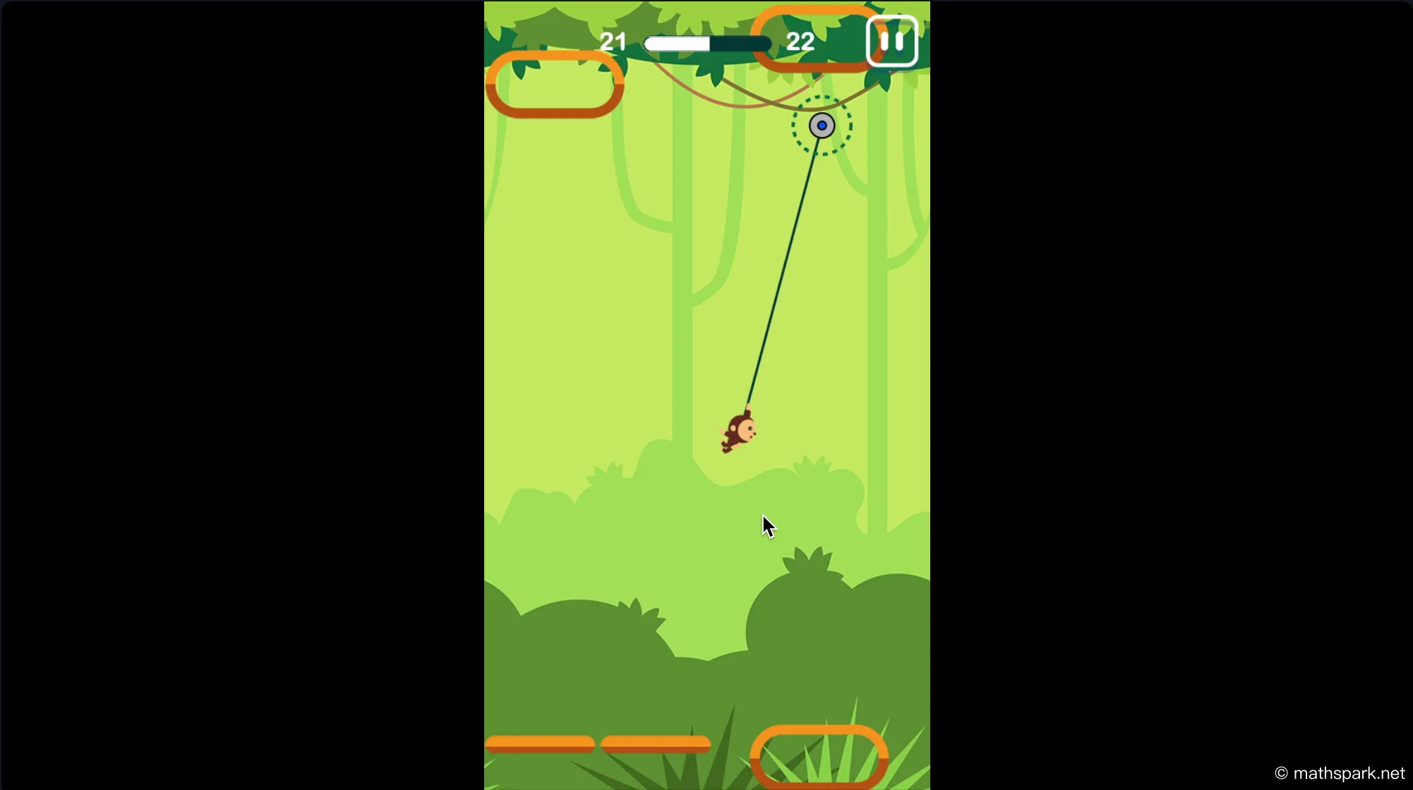 Swing Monkey Key Features - One-Button Simplicity and Physics-Based Swinging
