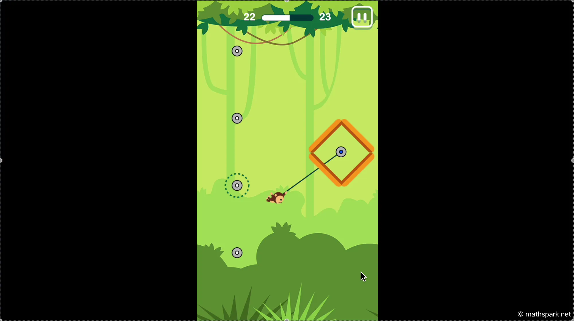 Swing Monkey Optimal Grab Timing - Best Zone for Maximum Momentum